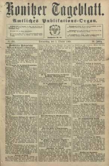Konitzer Tageblatt.Amtliches Publikations=Organ