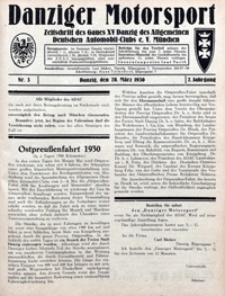 Danziger Motorsport, 1930, nr 3
