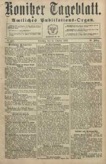 Konitzer Tageblatt.Amtliches Publikations=Organ
