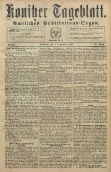 Konitzer Tageblatt.Amtliches Publikations=Organ