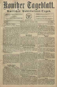 Konitzer Tageblatt.Amtliches Publikations=Organ