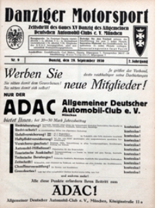 Danziger Motorsport, 1930, nr 9