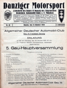 Danziger Motorsport, 1930, nr 10