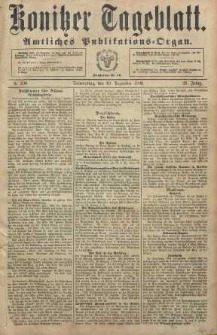 Konitzer Tageblatt.Amtliches Publikations=Organ