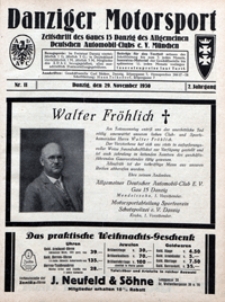 Danziger Motorsport, 1930, nr 11