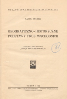 Geograficzno-historyczne podstawy Prus Wschodnich