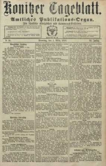 Konitzer Tageblatt.Amtliches Publikations=Organ, nr50