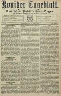 Konitzer Tageblatt.Amtliches Publikations=Organ, nr52