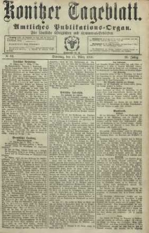 Konitzer Tageblatt.Amtliches Publikations=Organ, nr62