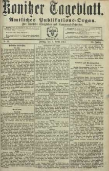 Konitzer Tageblatt.Amtliches Publikations=Organ, nr81