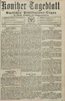 Konitzer Tageblatt.Amtliches Publikations=Organ, nr86