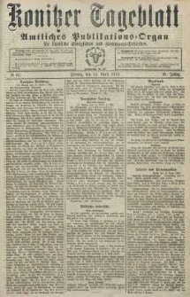 Konitzer Tageblatt.Amtliches Publikations=Organ, nr87