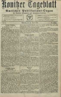 Konitzer Tageblatt.Amtliches Publikations=Organ, nr91