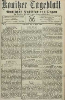 Konitzer Tageblatt.Amtliches Publikations=Organ, nr98