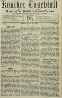Konitzer Tageblatt.Amtliches Publikations=Organ, nr113