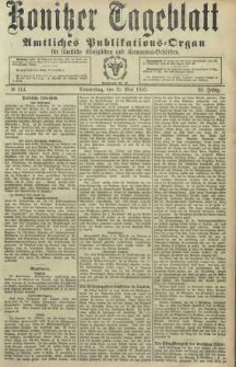 Konitzer Tageblatt.Amtliches Publikations=Organ, nr114