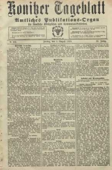 Konitzer Tageblatt.Amtliches Publikations=Organ, nr181