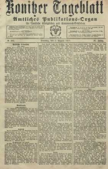 Konitzer Tageblatt.Amtliches Publikations=Organ, nr183