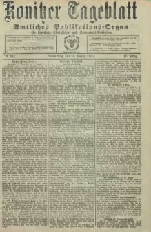 Konitzer Tageblatt.Amtliches Publikations=Organ, nr192