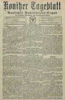 Konitzer Tageblatt.Amtliches Publikations=Organ, nr193
