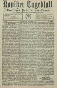 Konitzer Tageblatt.Amtliches Publikations=Organ, nr196