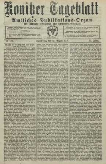 Konitzer Tageblatt.Amtliches Publikations=Organ, nr198