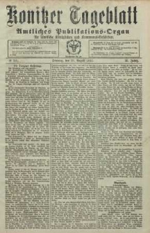 Konitzer Tageblatt.Amtliches Publikations=Organ, nr201