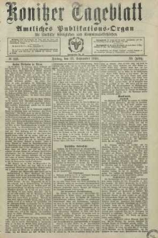 Konitzer Tageblatt.Amtliches Publikations=Organ, nr223