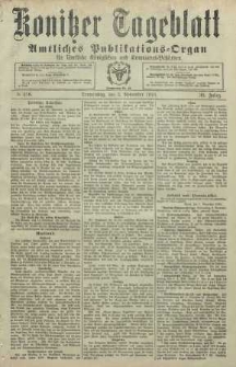 Konitzer Tageblatt.Amtliches Publikations=Organ, nr258