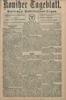 Konitzer Tageblatt.Amtliches Publikations=Organ, nr84