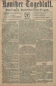 Konitzer Tageblatt.Amtliches Publikations=Organ, nr91
