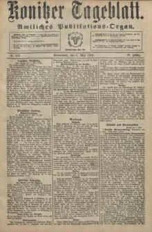 Konitzer Tageblatt.Amtliches Publikations=Organ, nr107