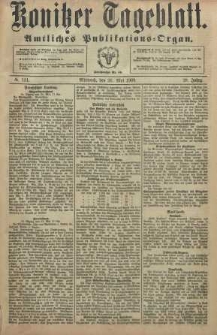 Konitzer Tageblatt.Amtliches Publikations=Organ, nr121