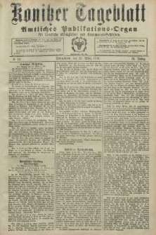 Konitzer Tageblatt.Amtliches Publikations=Organ, nr72