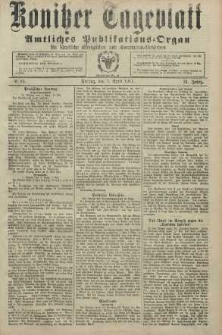 Konitzer Tageblatt.Amtliches Publikations=Organ, nr83