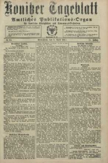Konitzer Tageblatt.Amtliches Publikations=Organ, nr84