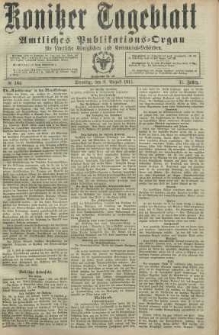 Konitzer Tageblatt.Amtliches Publikations=Organ, nr184