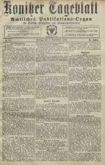 Konitzer Tageblatt.Amtliches Publikations=Organ, nr211