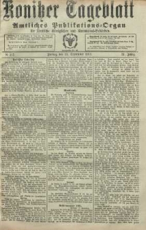 Konitzer Tageblatt.Amtliches Publikations=Organ, nr217