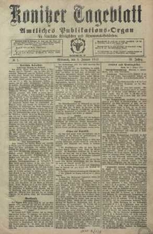 Konitzer Tageblatt.Amtliches Publikations=Organ, nr1