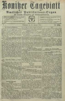 Konitzer Tageblatt.Amtliches Publikations=Organ, nr7