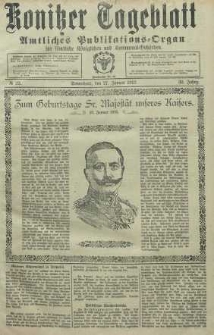 Konitzer Tageblatt.Amtliches Publikations=Organ, nr22