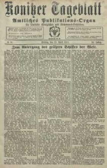 Konitzer Tageblatt.Amtliches Publikations=Organ, nr91