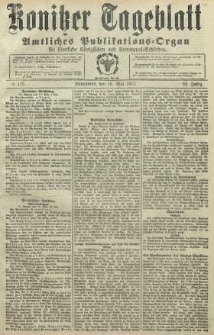 Konitzer Tageblatt.Amtliches Publikations=Organ, nr115