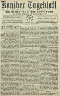 Konitzer Tageblatt.Amtliches Publikations=Organ, nr124