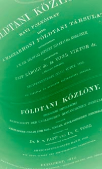 Földtani Közlöny : havi folyoirat : kiadja a Magyarhoni Földtani Társulat. Bd. 42, H. 1-12