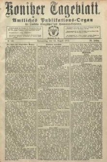 Konitzer Tageblatt.Amtliches Publikations=Organ, nr196