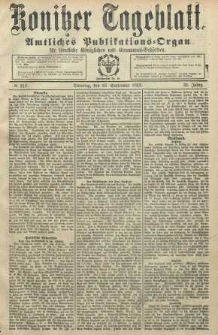 Konitzer Tageblatt.Amtliches Publikations=Organ, nr212