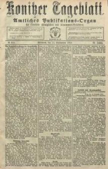 Konitzer Tageblatt.Amtliches Publikations=Organ, nr213