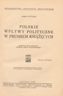 Polskie wpływy polityczne w Prusiech Książęcych